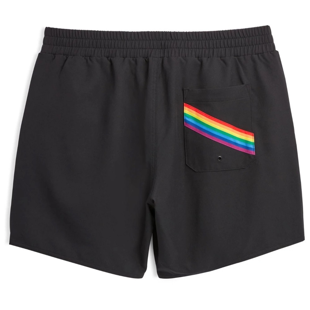 TomboyX Black swim Shorts with Rainbow Pocket size small